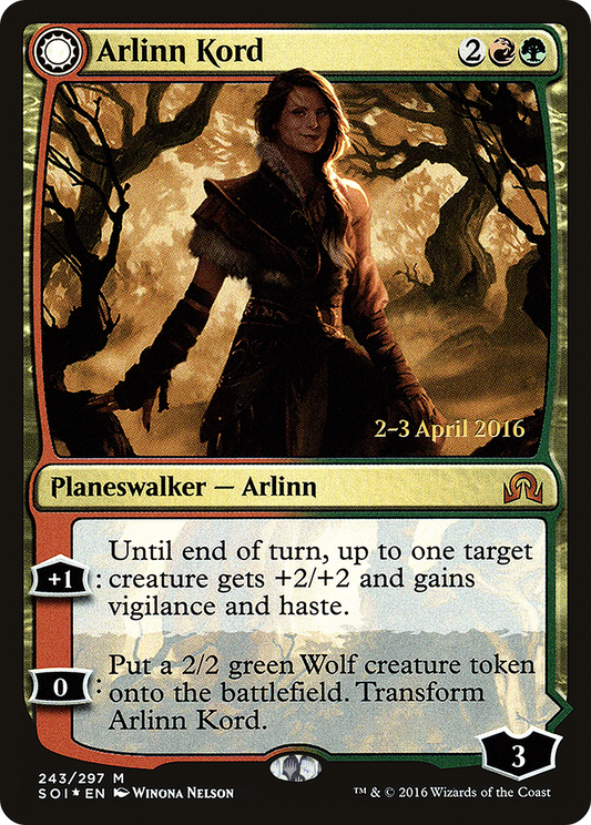 Arlinn Kord // Arlinn, Embraced by the Moon (PRE-243S) - Shadows over Innistrad Promos: (Double Faced Transform) Foil