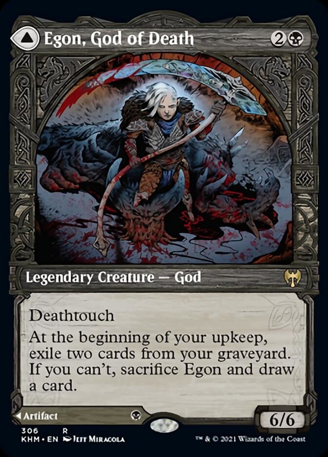 Egon, God of Death // Throne of Death (KHM-306) - Kaldheim: (Showcase) Foil