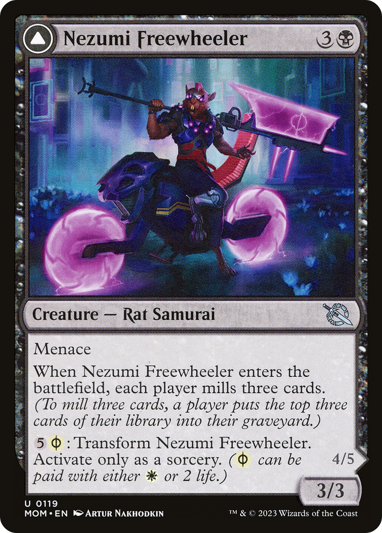 Nezumi Freewheeler // Hideous Fleshwheeler (MOM-119) - March of the Machine