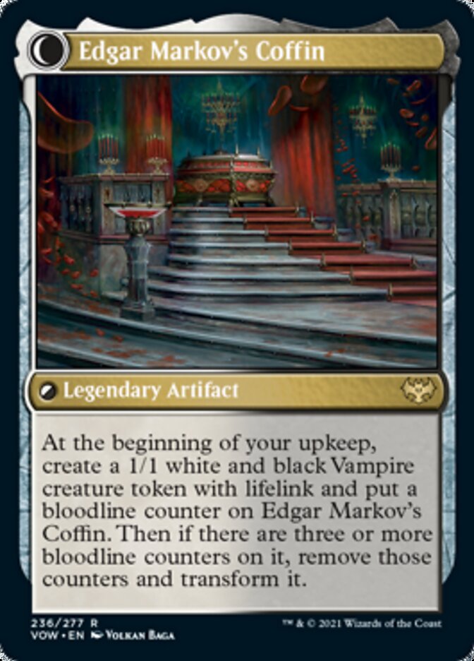 Edgar, Charmed Groom // Edgar Markov's Coffin (VOW-236) - Innistrad: Crimson Vow: (Double Faced Transform)