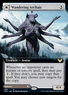 Wandering Archaic // Explore the Vastlands (STX-286) - Strixhaven: School of Mages: (Extended Art) Foil