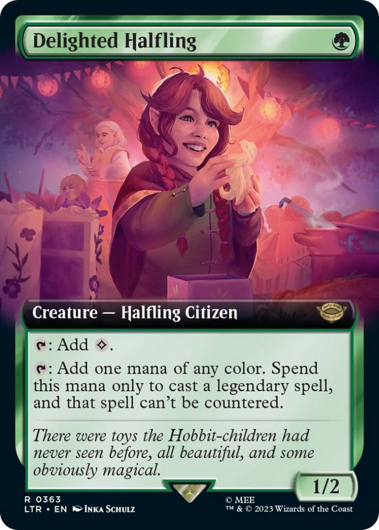 Delighted Halfling (LTR-363) - The Lord of the Rings: Tales of Middle-earth: (Extended Art)