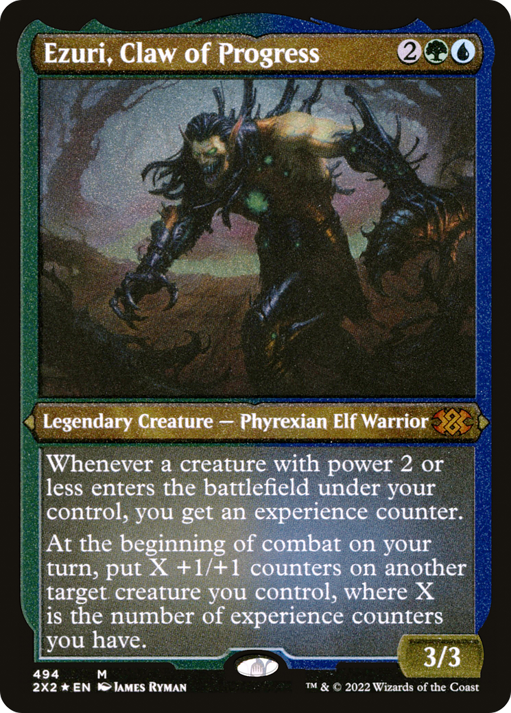 Ezuri, Claw of Progress (2X2-494) - Double Masters 2022 Foil