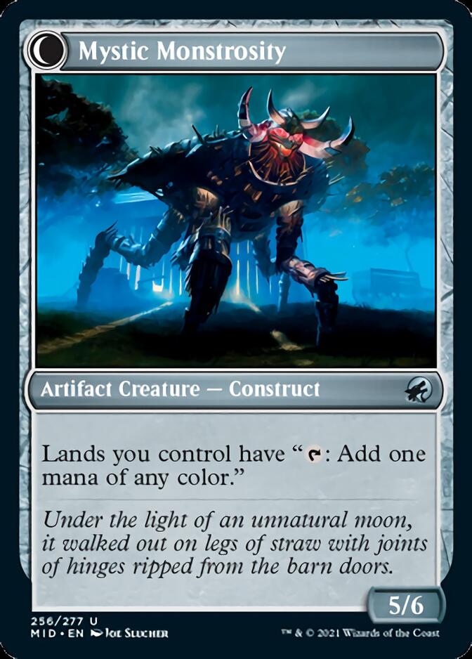 Mystic Skull // Mystic Monstrosity (MID-256) - Innistrad: Midnight Hunt: (Double Faced Transform) Foil