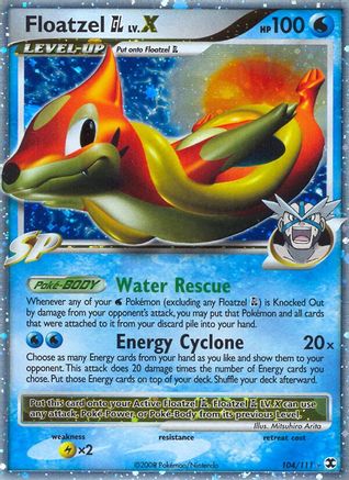 Floatzel GL Lv.X 104/111 - Rising Rivals Holofoil