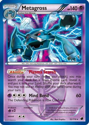 Metagross (Team Plasma) 052/116 - Plasma Freeze Holofoil