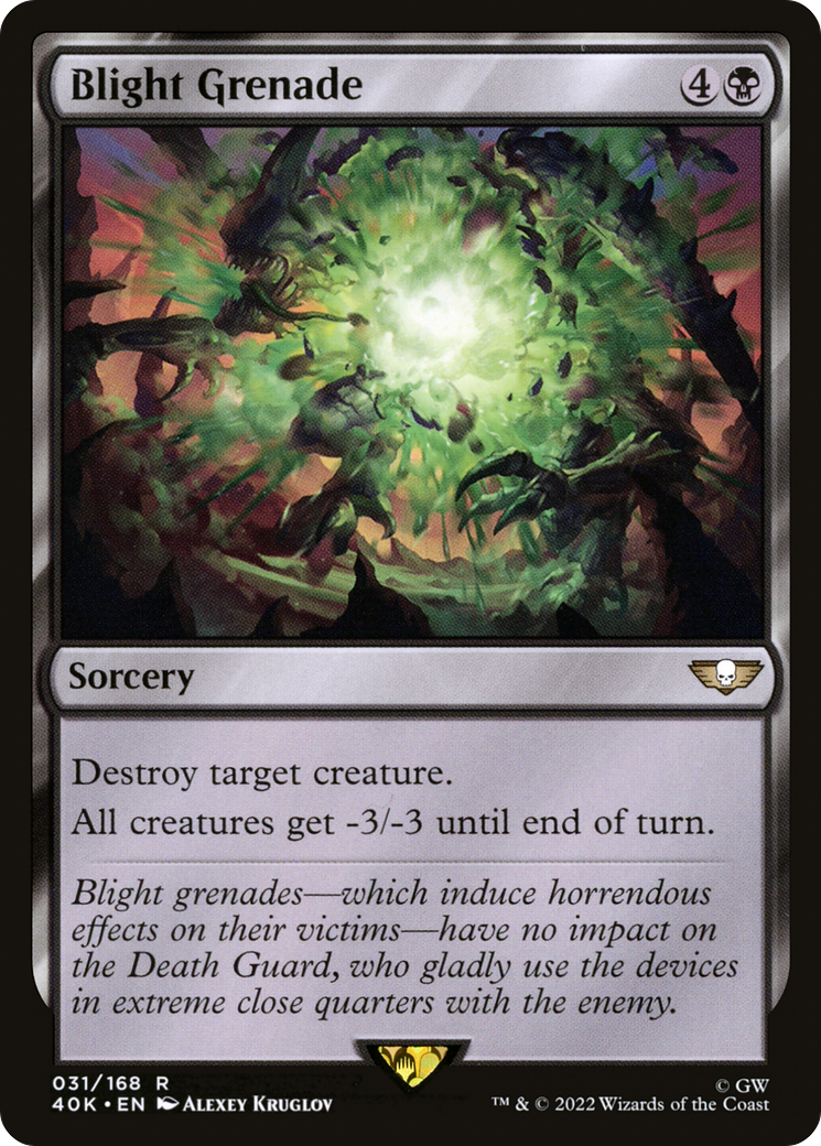 Blight Grenade (40K-031) - Warhammer 40,000 Commander