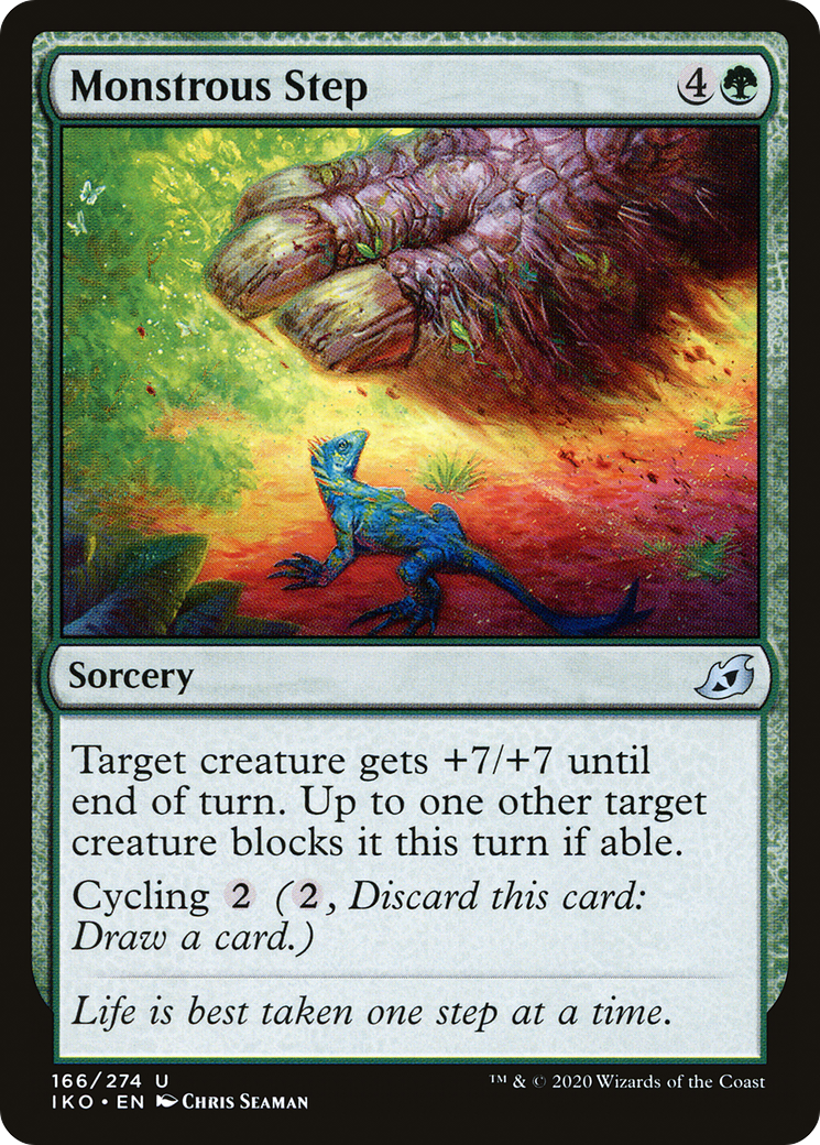 Monstrous Step (IKO-166) - Ikoria: Lair of Behemoths Foil