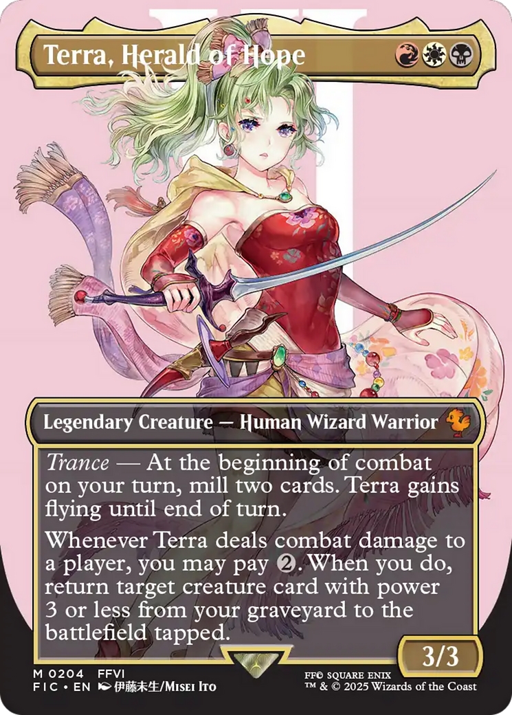 Terra, Herald of Hope (Borderless) (FIC-204) - Commander: FINAL FANTASY (Borderless)