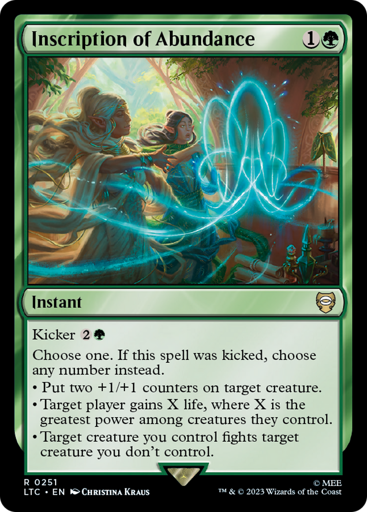 Inscription of Abundance (LTC-251) - Tales of Middle-earth Commander