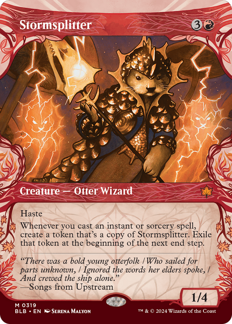 Stormsplitter (BLB-319) - Bloomburrow: (Showcase) (Borderless) Foil
