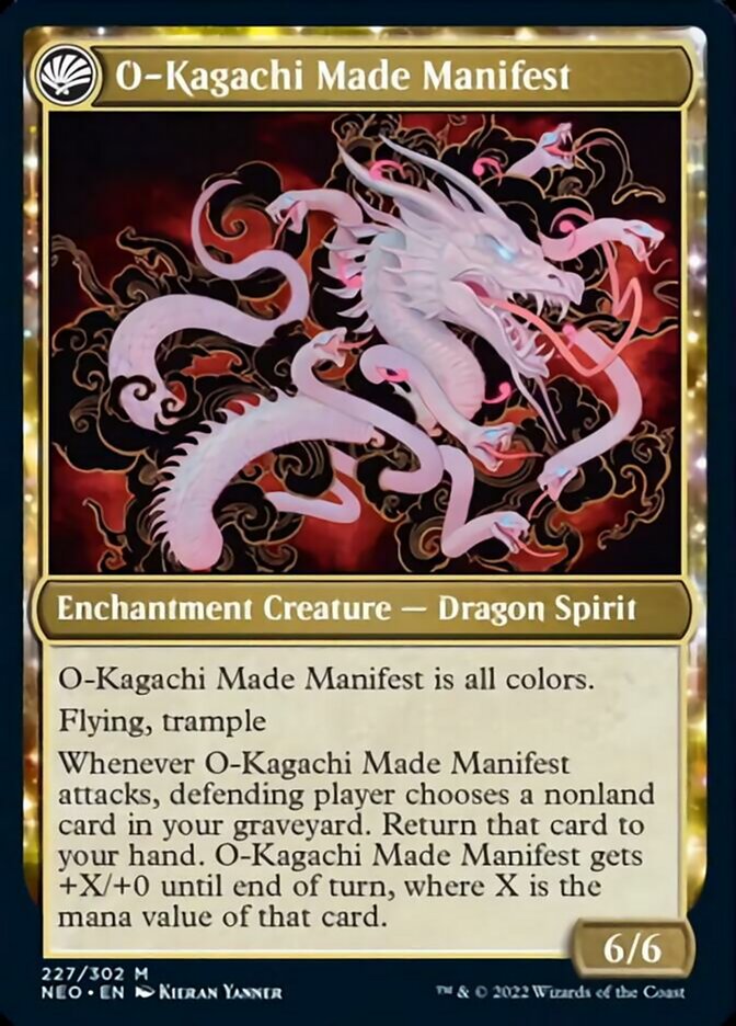 The Kami War // O-Kagachi Made Manifest (NEO-227) - Kamigawa: Neon Dynasty: (fandfc, enchantment) Foil