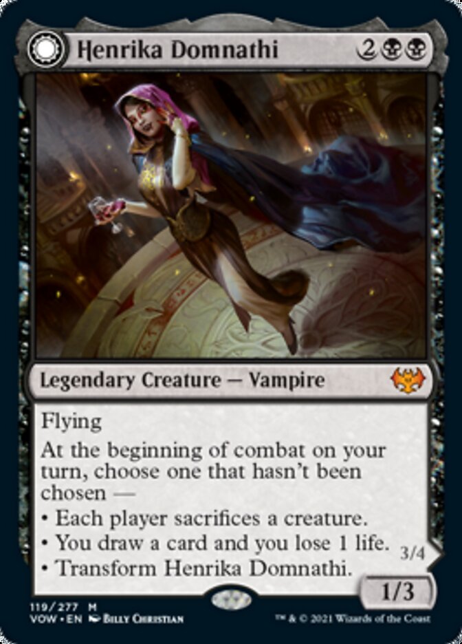 Henrika Domnathi // Henrika, Infernal Seer (VOW-119) - Innistrad: Crimson Vow: (Double Faced Transform) Foil