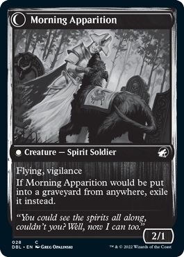 Mourning Patrol // Morning Apparition (DBL-028) - Innistrad: Double Feature: (Double Faced Transform) Foil