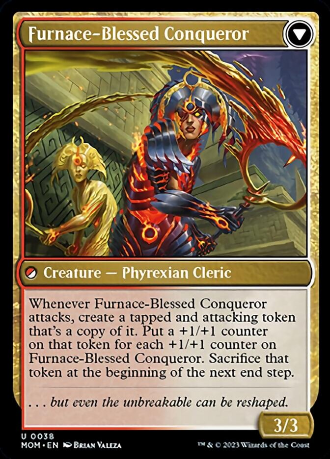 Sun-Blessed Guardian // Furnace-Blessed Conqueror (MOM-038) - March of the Machine
