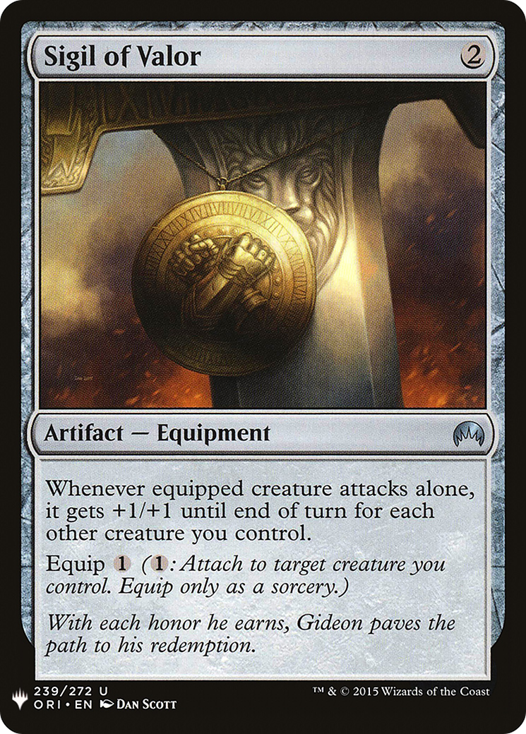 Sigil of Valor (LIST-ORI-239) - The List