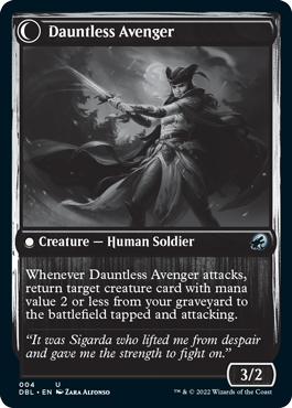 Bereaved Survivor // Dauntless Avenger (DBL-004) - Innistrad: Double Feature: (Double Faced Transform) Foil