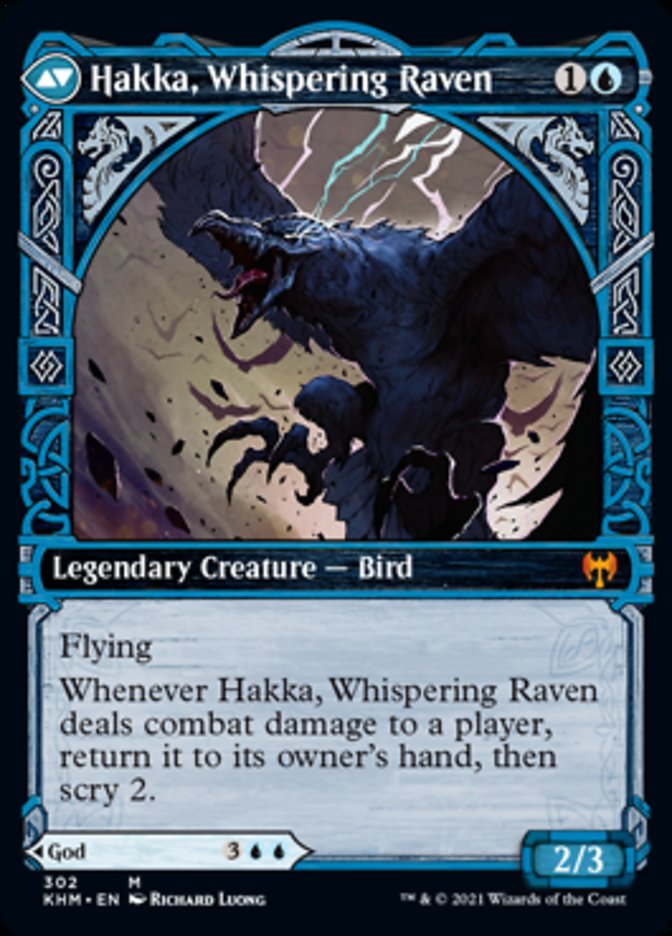 Alrund, God of the Cosmos // Hakka, Whispering Raven (KHM-302) - Kaldheim: (Showcase) Foil