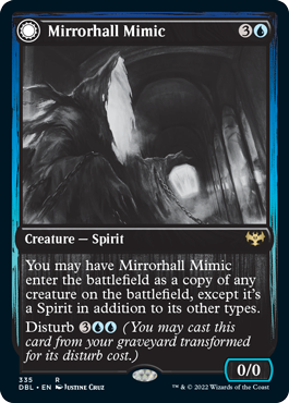 Mirrorhall Mimic // Ghastly Mimicry (DBL-335) - Innistrad: Double Feature: (Double Faced Transform) Foil