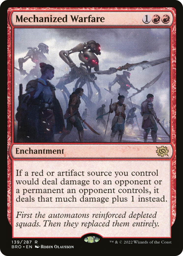 Mechanized Warfare (BRO-139) - The Brothers' War Foil