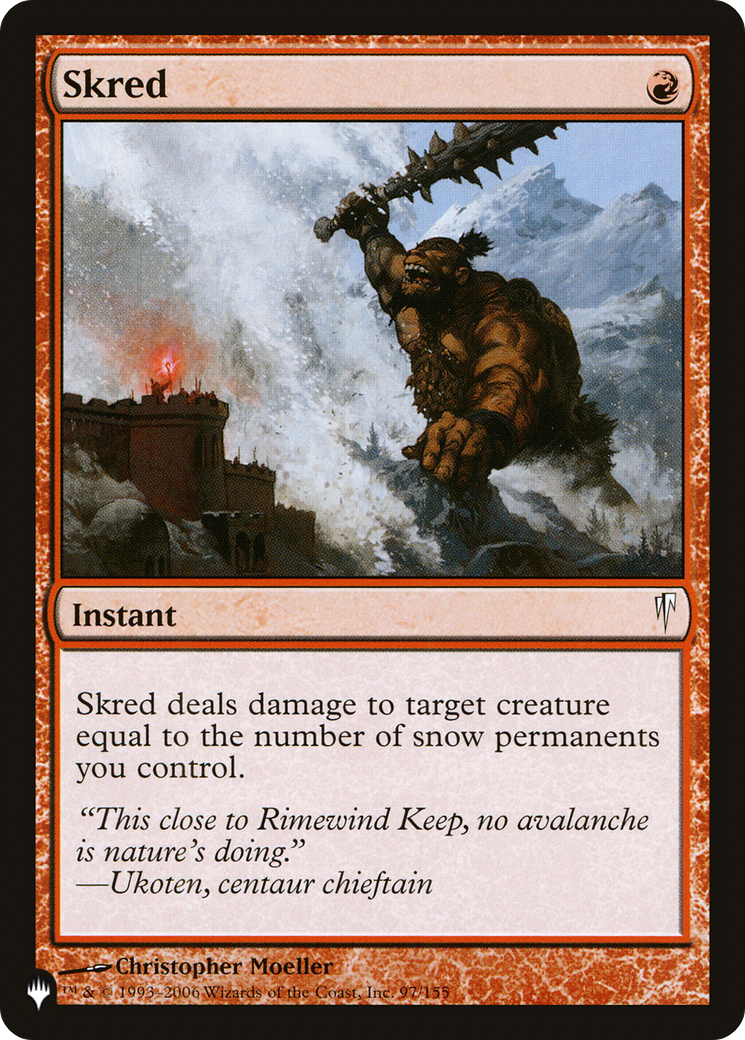 Skred (LIST-CSP-97) - The List