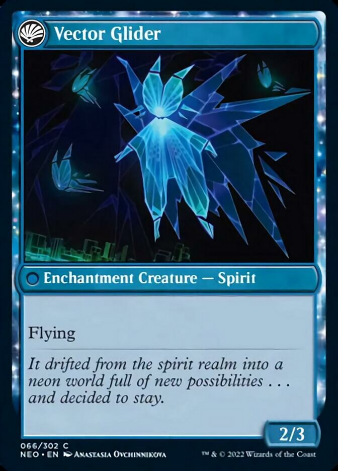 The Modern Age // Vector Glider (NEO-066) - Kamigawa: Neon Dynasty: (fandfc, enchantment) Foil