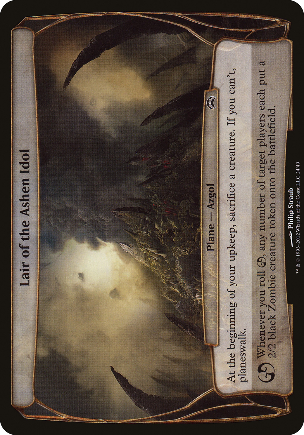 Lair of the Ashen Idol (OVER-024) - Planechase 2012 Planes