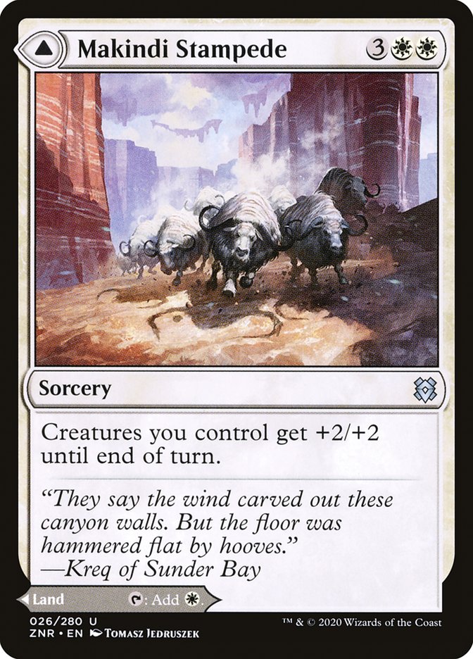 Makindi Stampede // Makindi Mesas (ZNR-026) - Zendikar Rising Foil