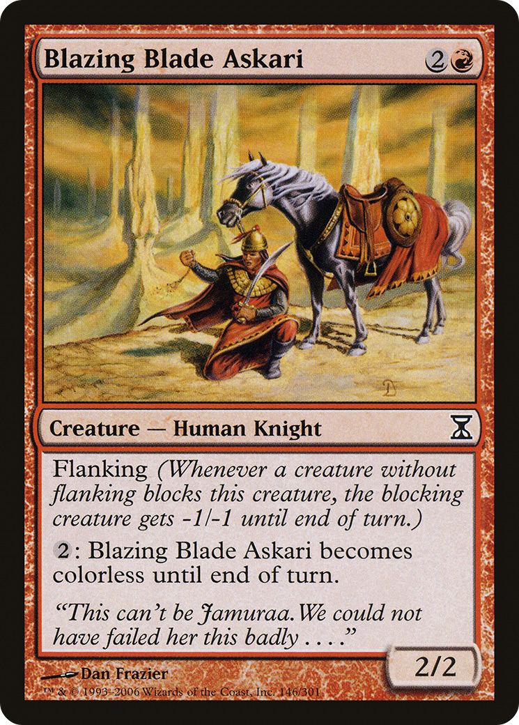 Blazing Blade Askari (TSP-146) - Time Spiral Foil