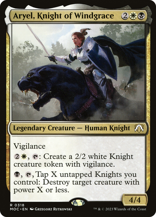 Aryel, Knight of Windgrace (MOC-318) - March of the Machine Commander