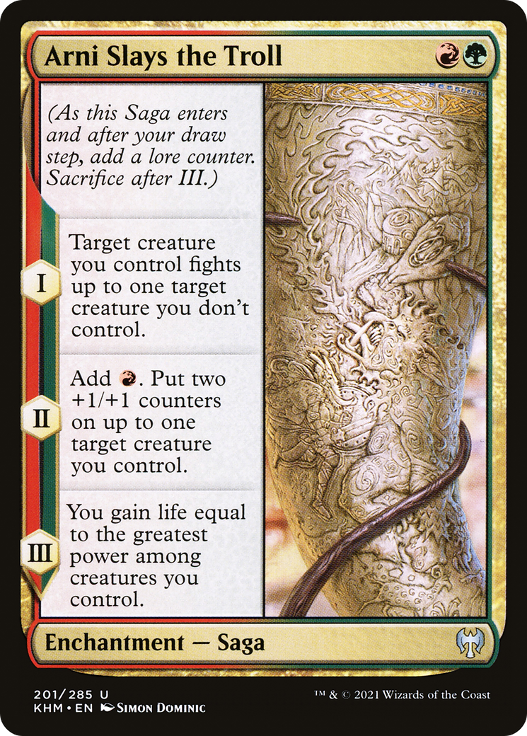 Arni Slays the Troll (KHM-201) - Kaldheim Foil