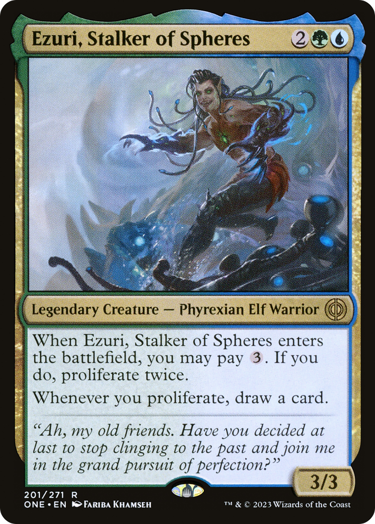 Ezuri, Stalker of Spheres (ONE-201) - Phyrexia: All Will Be One Foil