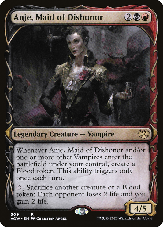 Anje, Maid of Dishonor (VOW-309) - Innistrad: Crimson Vow: (Showcase) Foil