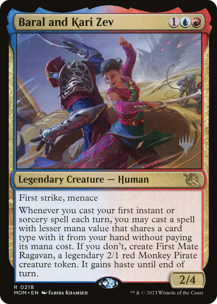 Baral and Kari Zev (PPMOM-218P) - March of the Machine Promos Foil