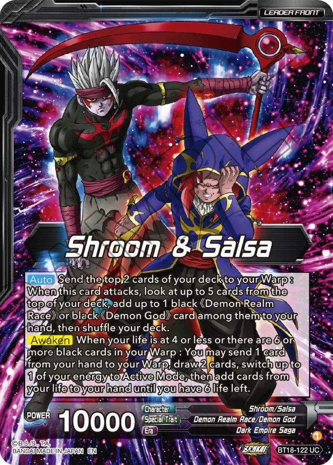 Shroom & Salsa // Demon God Shroom & Salsa, Deadly Genius (BT18-122) [Dawn of the Z-Legends]