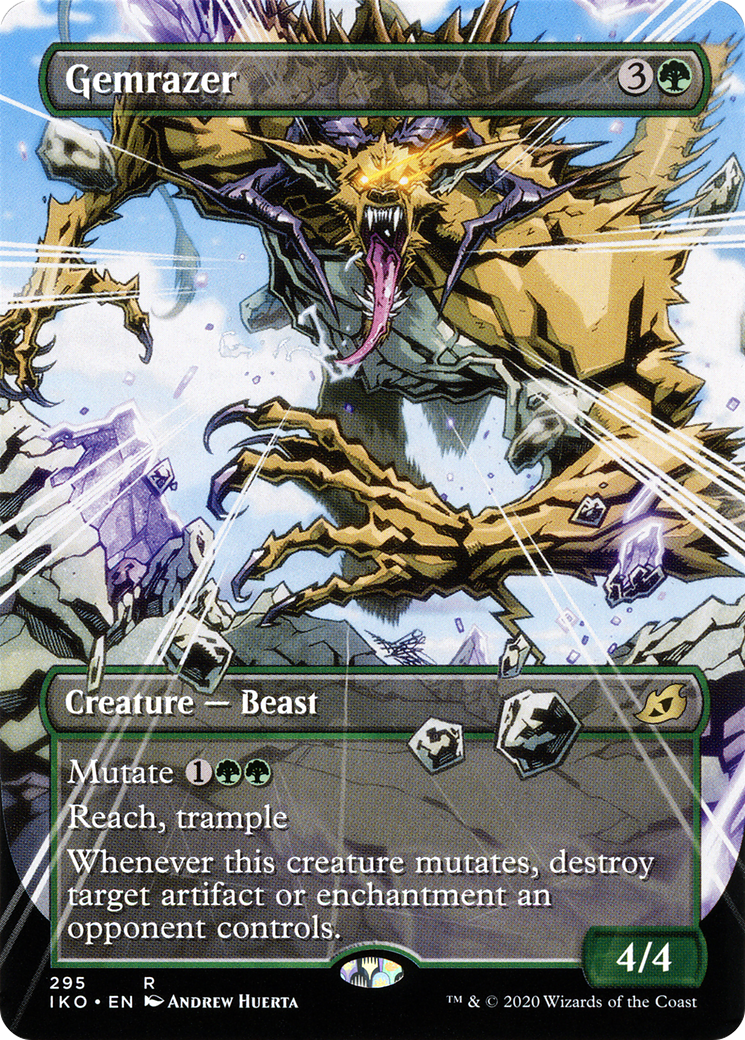 Gemrazer (IKO-295) - Ikoria: Lair of Behemoths: (Showcase) (Borderless) Foil