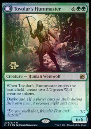 Tovolar's Huntmaster // Tovolar's Packleader (PRE-204S) - Innistrad: Midnight Hunt Promos: (Double Faced Transform) Foil