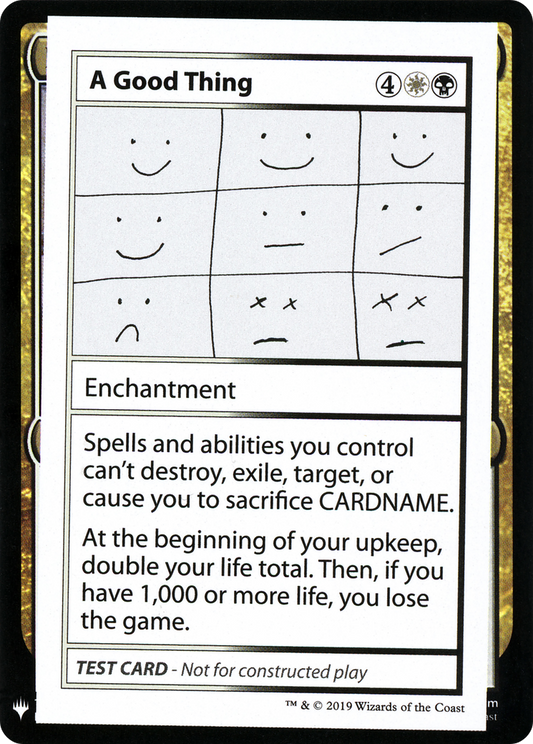 A Good Thing (CMB1-) - Mystery Booster Playtest Cards 2019