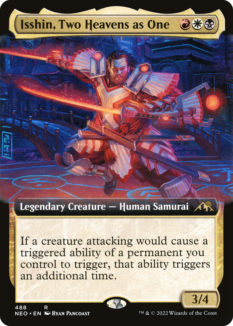 Isshin, Two Heavens as One (NEO-488) - Kamigawa: Neon Dynasty: (Extended Art) Foil