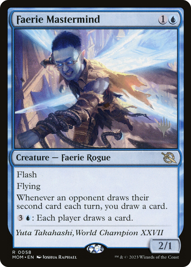 Faerie Mastermind (PPMOM-058) - March of the Machine Promos Foil