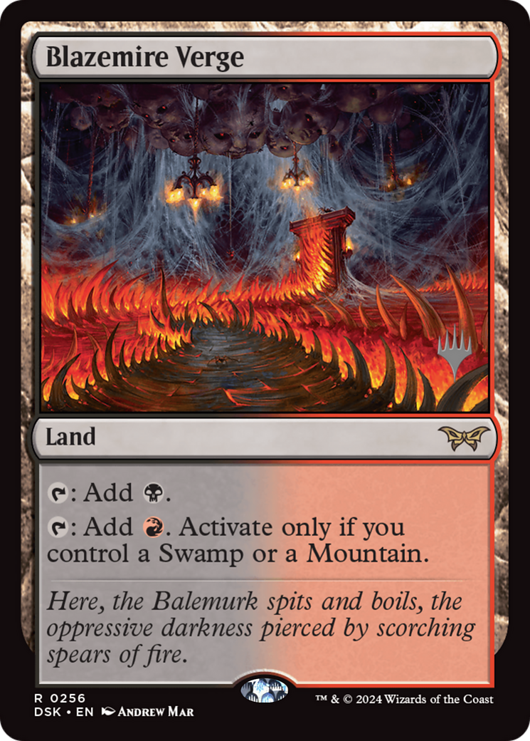 Blazemire Verge (PPDSK-256) - Duskmourn: House of Horror Promos