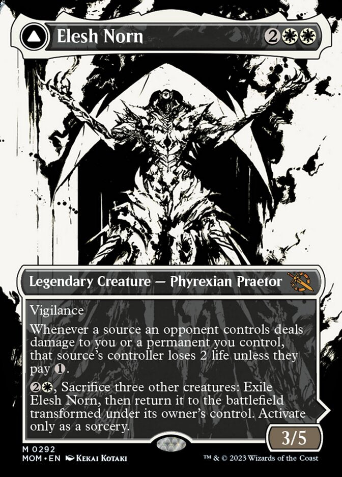 Elesh Norn // The Argent Etchings (MOM-292) - March of the Machine: (Showcase) (Borderless)