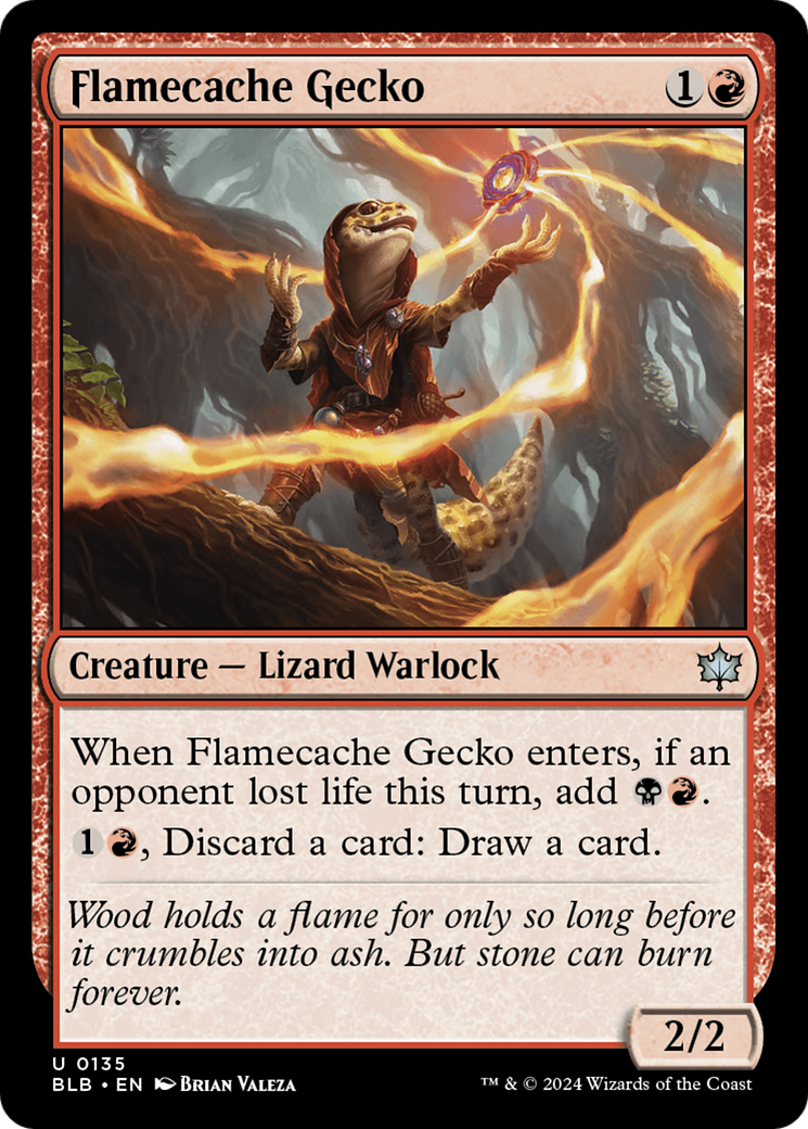 Flamecache Gecko (BLB-135) - Bloomburrow