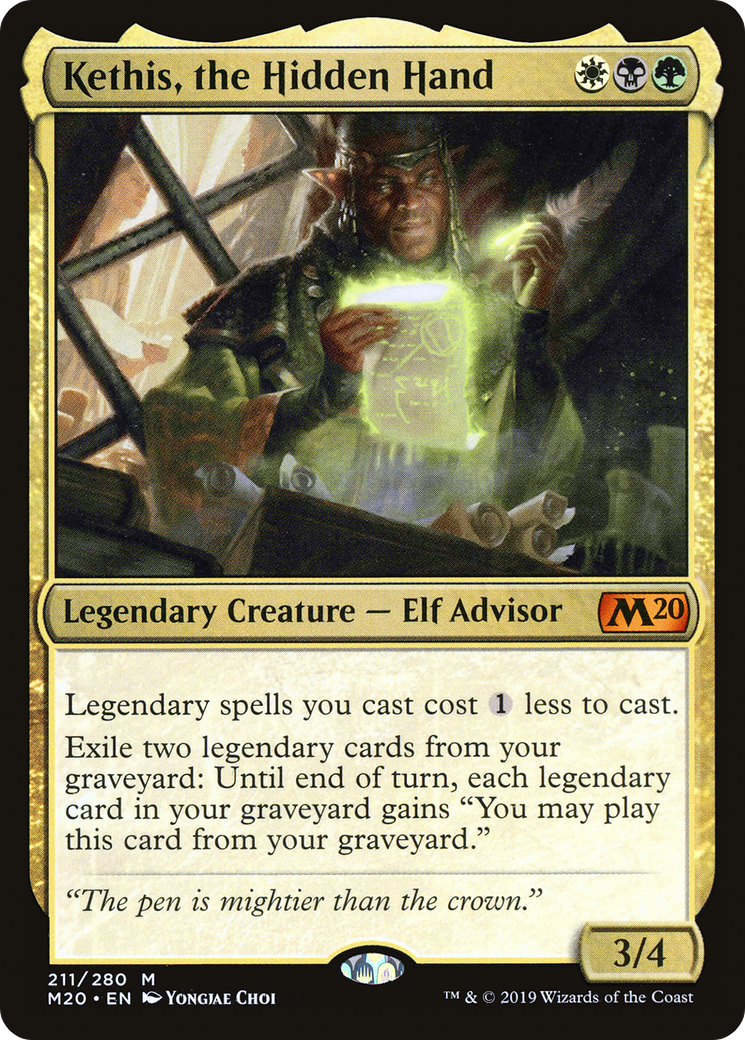 Kethis, the Hidden Hand (M20-211) - Core Set 2020 Foil